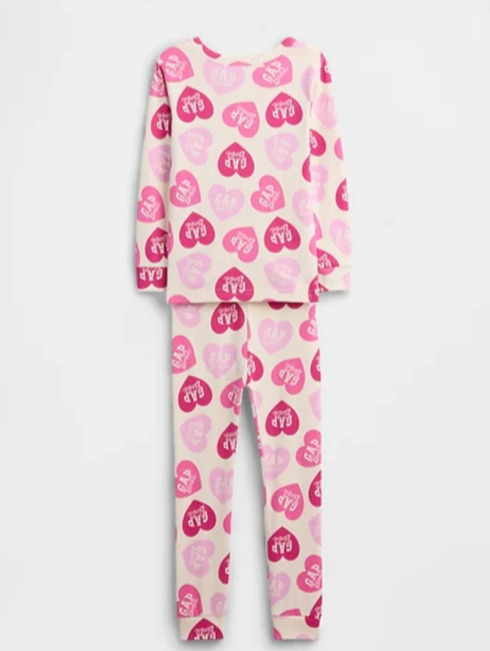 NWT babyGap x Barbie 100% Organic Cotton Pajamas 2/4/6T Pink Heart PJ 2pc Sleep